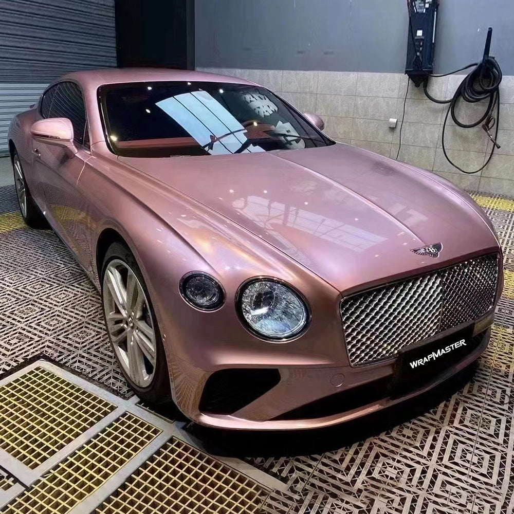 Gloss Metallic Pink Vehicle Wrap Vinyl (PET Liner)