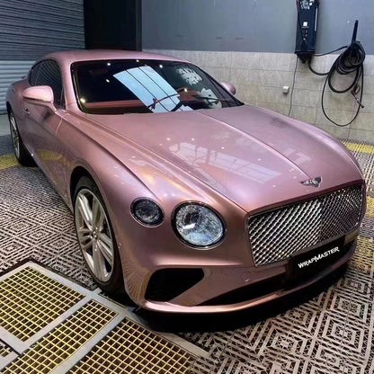 Gloss Metallic Pink Vehicle Wrap Vinyl (PET Liner)