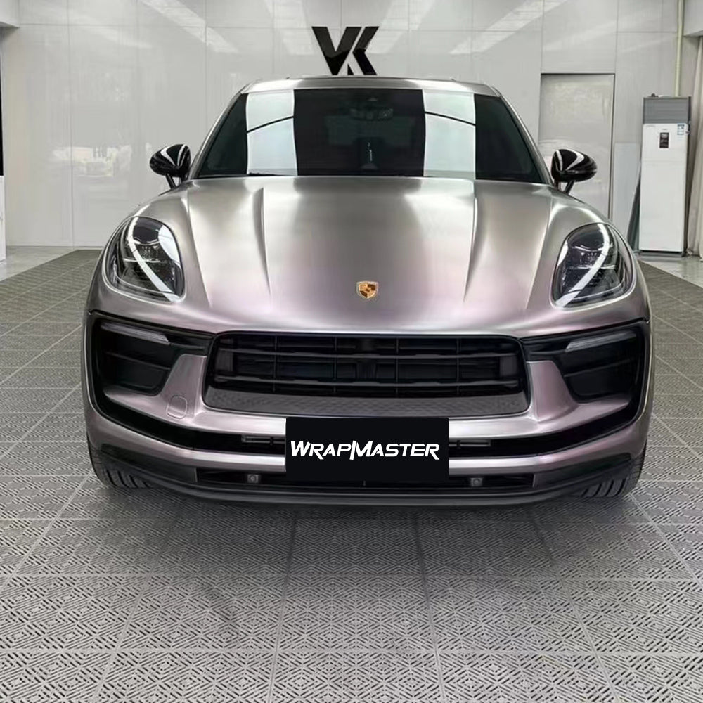 Matte Metallic Capri Purple Grey Vinyl Wrap (PET Liner)