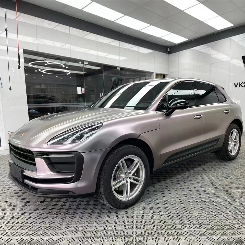 Matte Metallic Capri Purple Grey Vinyl Wrap (PET Liner)