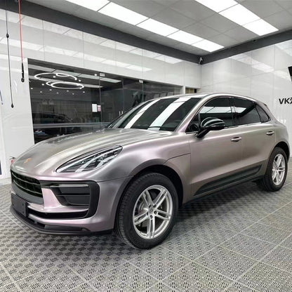 Matte Metallic Capri Purple Grey Vinyl Wrap (PET Liner)