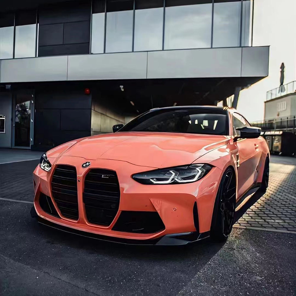 Super Gloss Orange Vinyl Wrap Car (PET Liner)