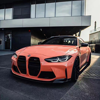 Super Gloss Orange Vinyl Wrap Car (PET Liner)