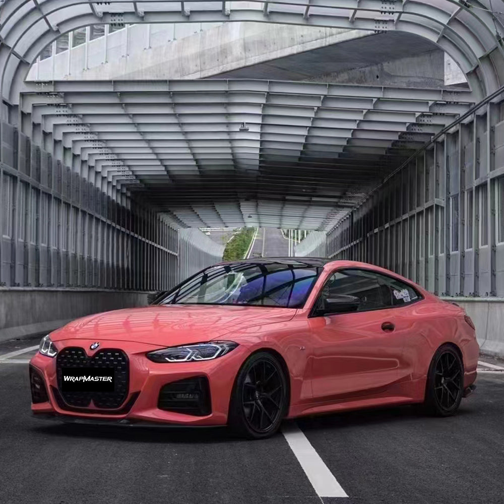 Super Gloss Orange Vinyl Wrap Car (PET Liner)