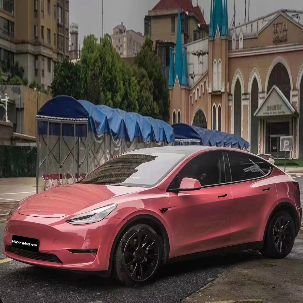 Gloss Morganite Red Car Wrap (PET Liner)