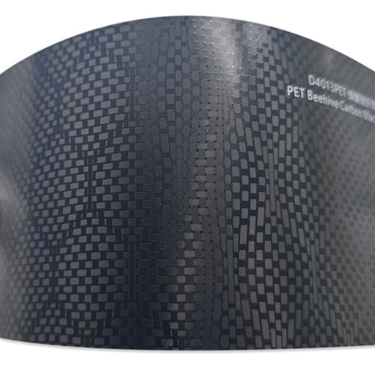 Matte Beehive Carbon Black Wrap (PET Liner)