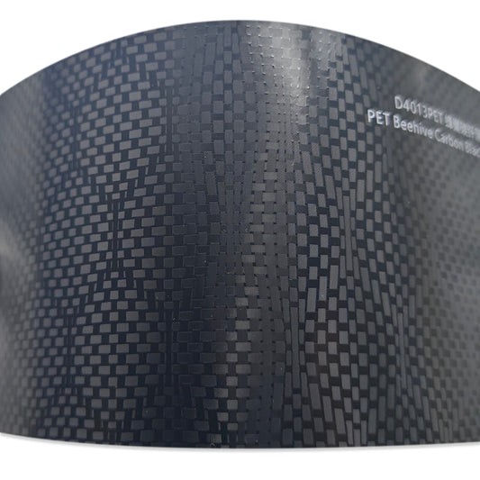 Matte Beehive Carbon Black Wrap (PET Liner)