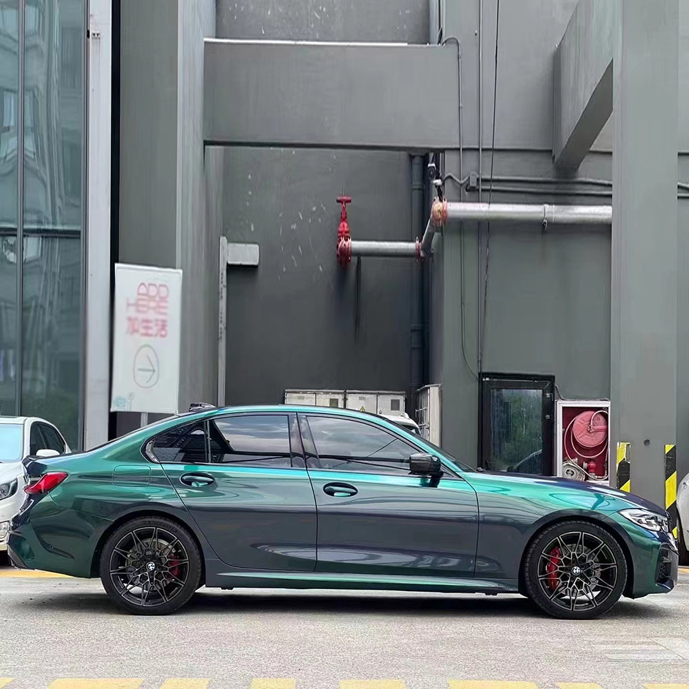 Gloss Metallic Diamond Aurora Green (PET liner)