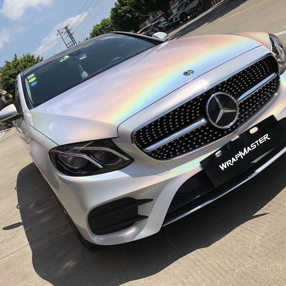 Iridescent Holographic Laser White (PET Liner)