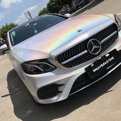 Iridescent Holographic Laser White (PET Liner)