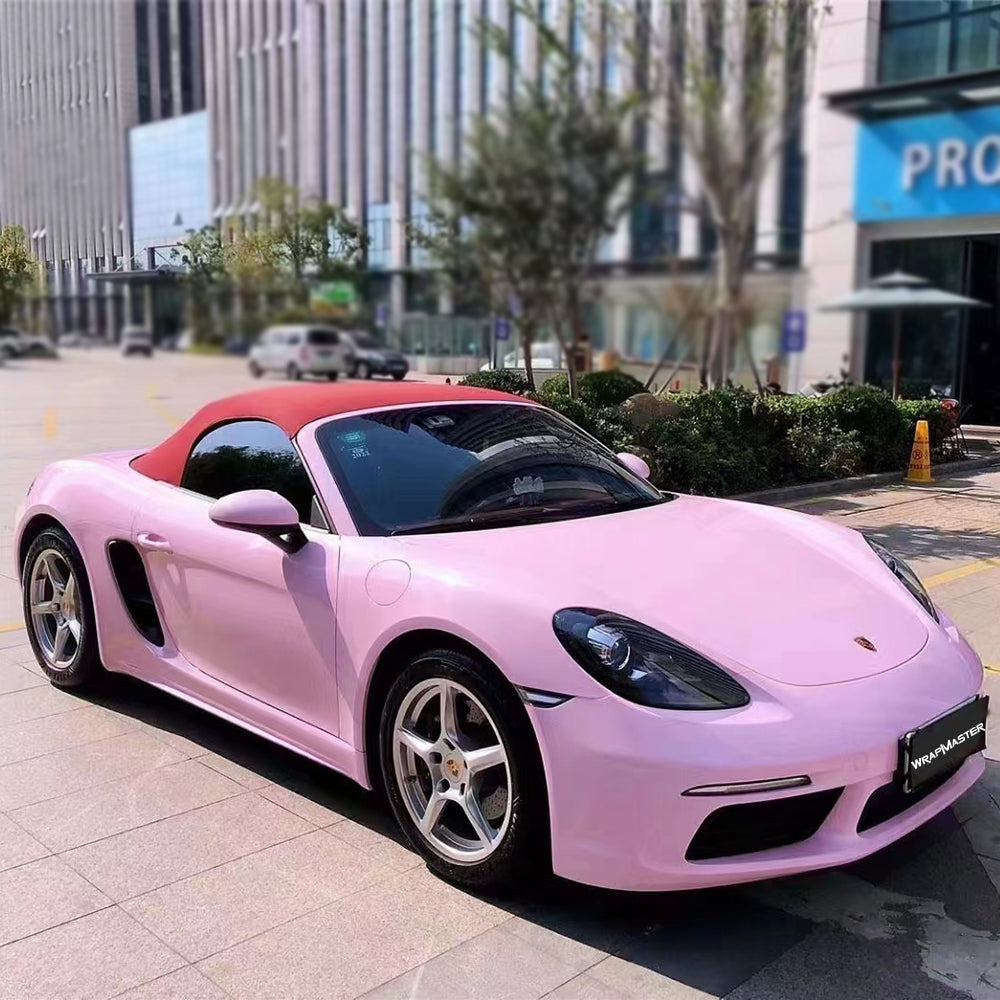 True Glossy Pink Wrap Auto Wrappen (PET Liner)