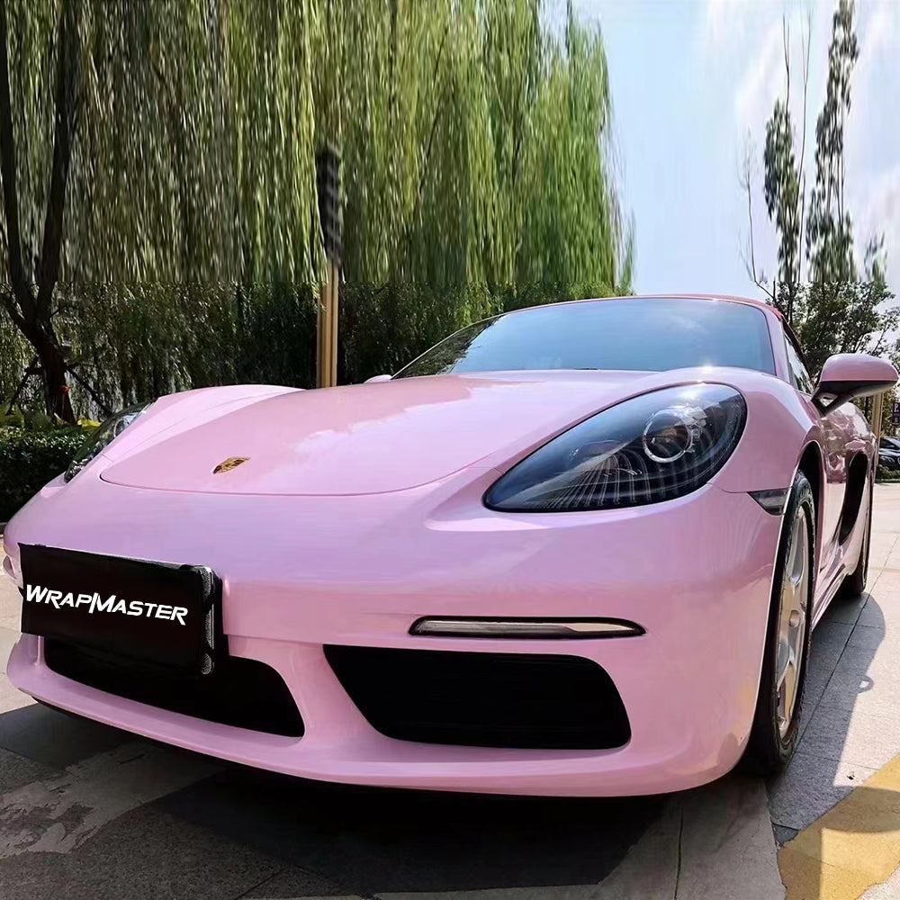 True Glossy Pink Wrap Auto Wrappen (PET Liner)