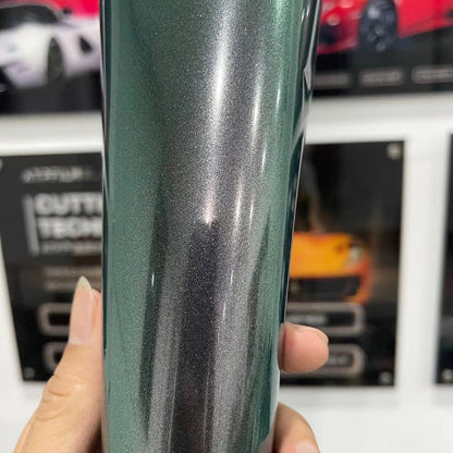 Gloss Diamonds Micro Celadon Green Grey Car Wrap (PET Liner)