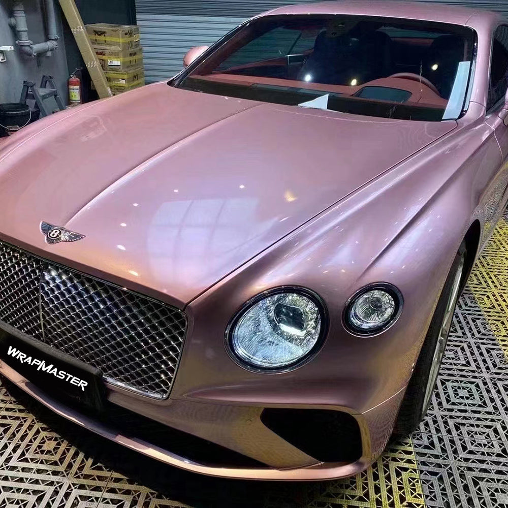 Gloss Metallic Pink Vehicle Wrap Vinyl (PET Liner)