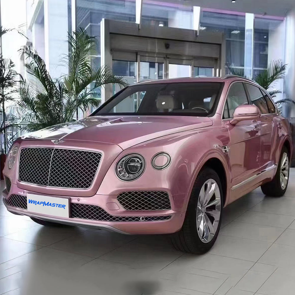 Gloss Metallic Pink Vehicle Wrap Vinyl (PET Liner)