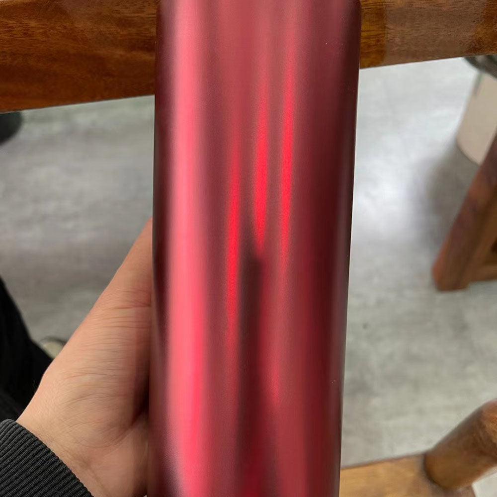 Super Chrome Metallic Vinyl Romani Red (PET Liner)