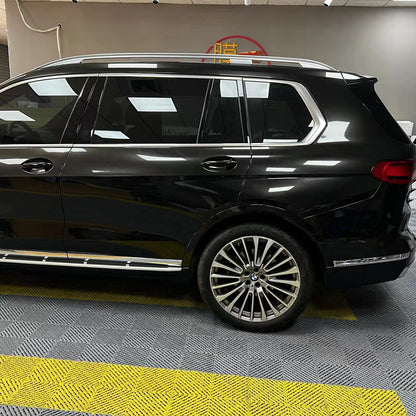 Gloss Metallic Black Gold Vehicle Wraps (PET Liner)