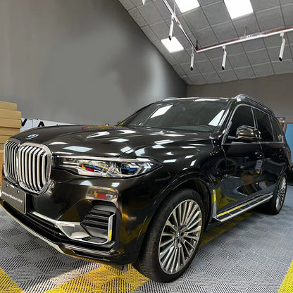 Gloss Metallic Black Gold Vehicle Wraps (PET Liner)