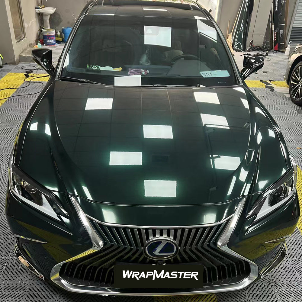 Gloss Metallic Meecedes Emerald Green Wrap (PET Liner)