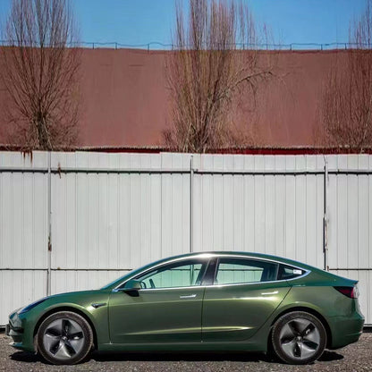 Gloss Metallic Dazzling Night Green Vehicle Wrap (PET Liner)