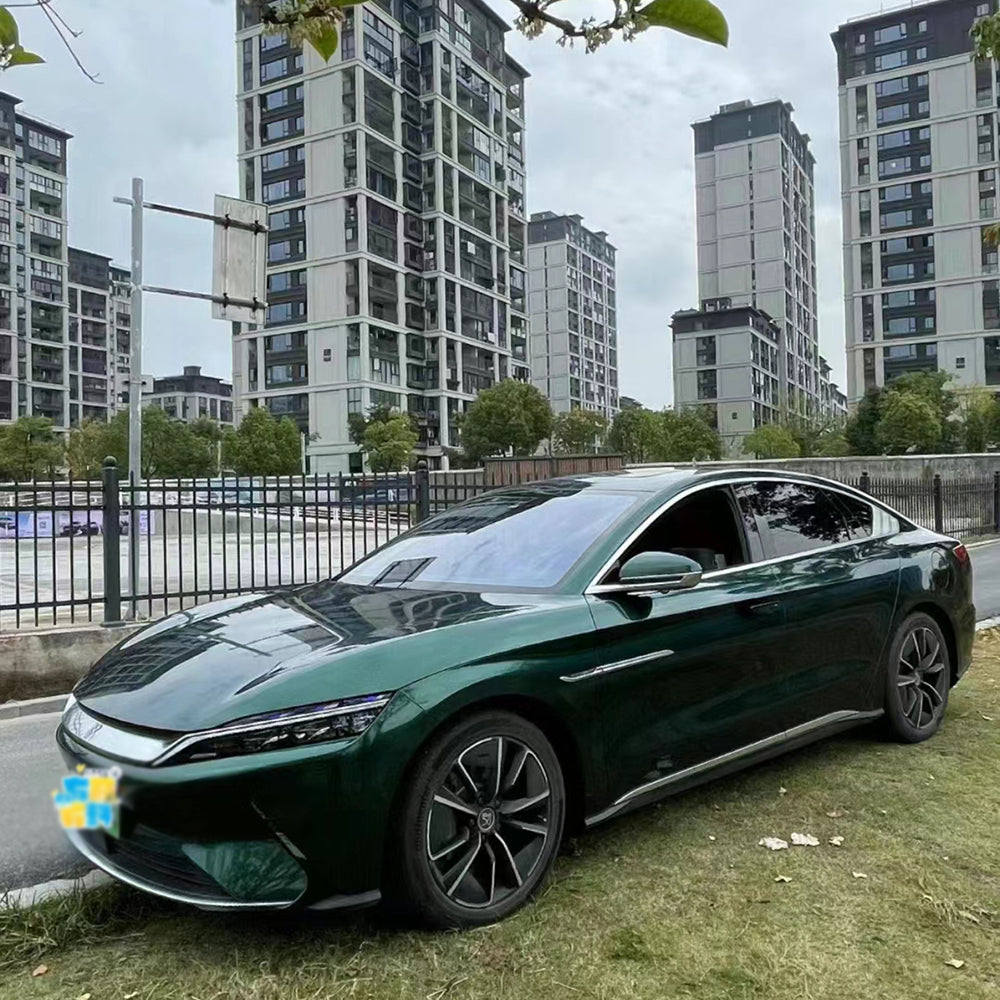 Gloss Metallic Qianshan Green Wraps (PET Liner)