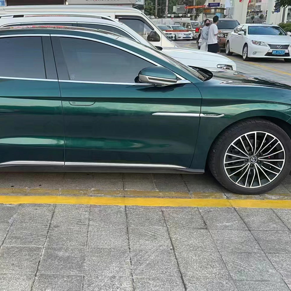 Gloss Metallic Qianshan Green Wraps (PET Liner)