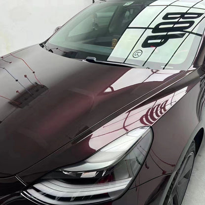 Gloss Metallic Tourmalie Red Vinyl Car Wrap (PET Liner)