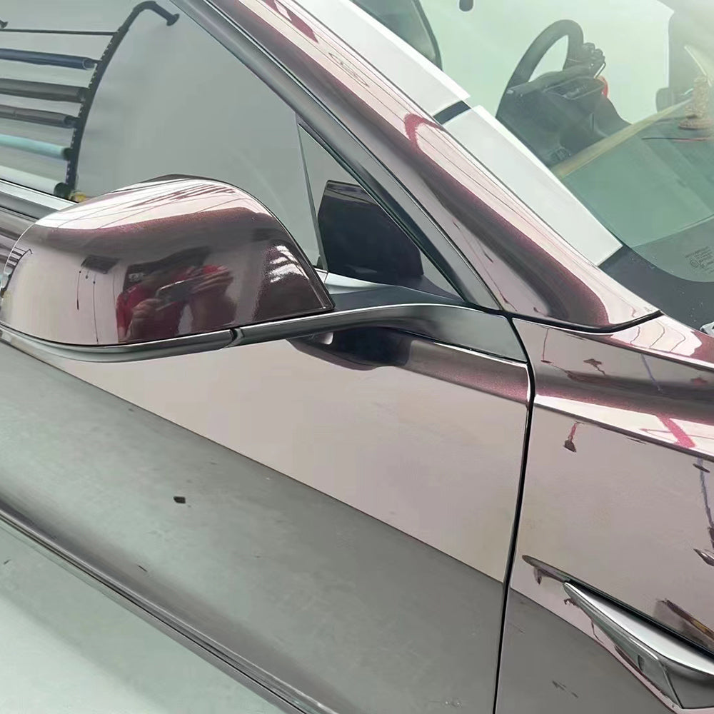 Gloss Metallic Tourmalie Red Vinyl Car Wrap (PET Liner)