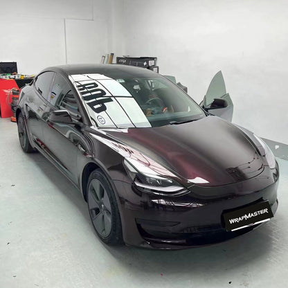 Gloss Metallic Tourmalie Red Vinyl Car Wrap (PET Liner)