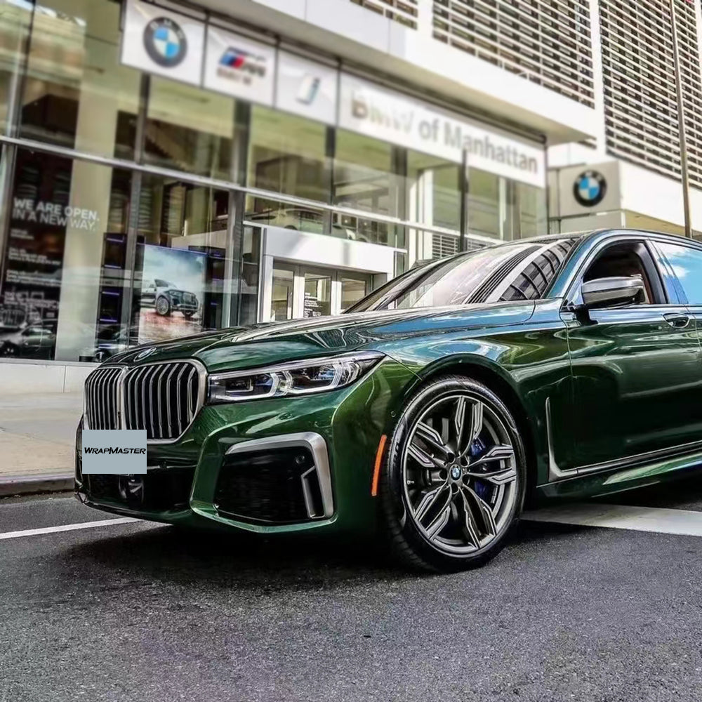 Gloss Metallic Blackish Green Vehicle Vinyl Wrap (PET Liner)
