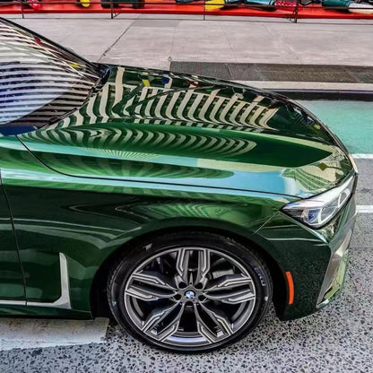 Gloss Metallic Blackish Green Vehicle Vinyl Wrap (PET Liner)