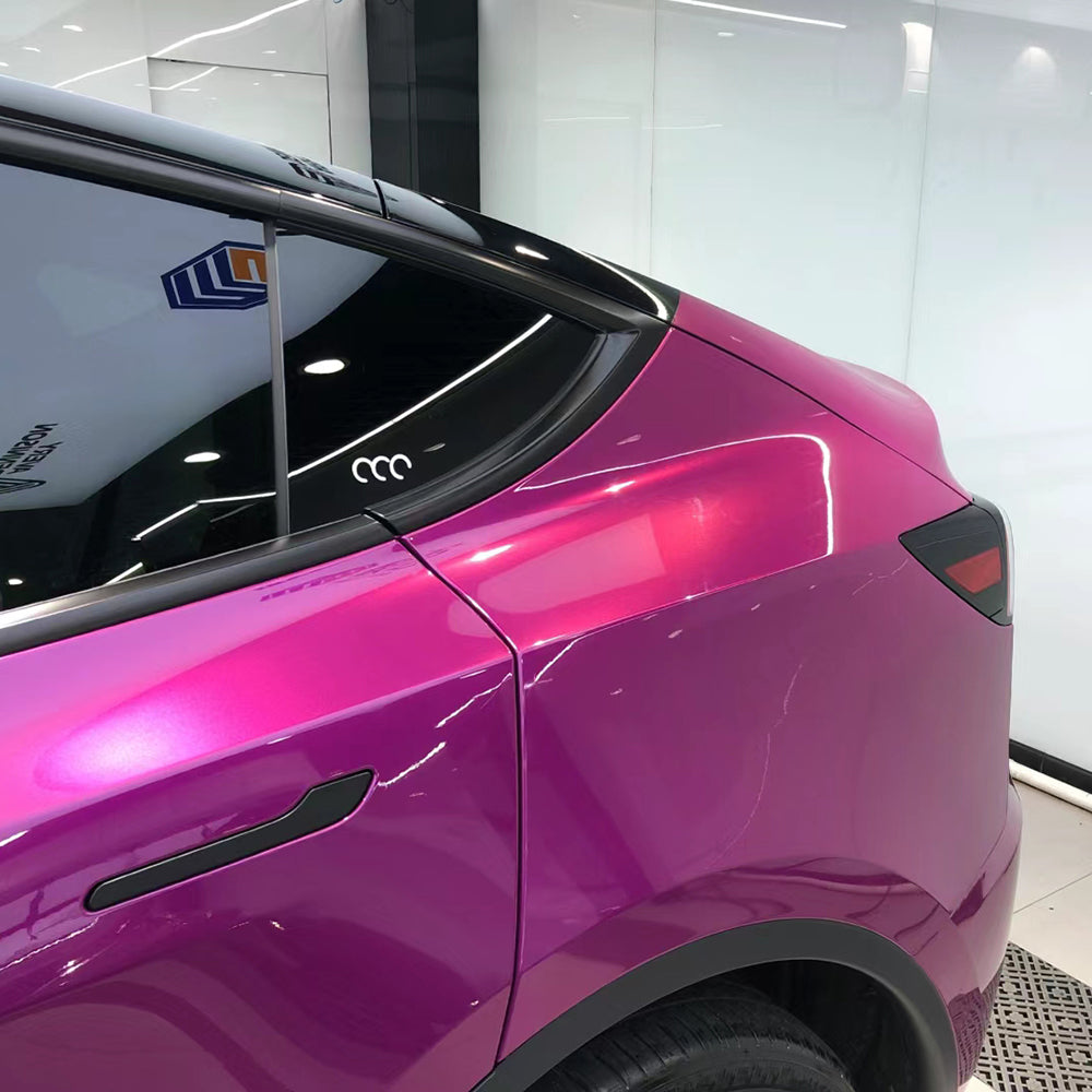 Gloss Metallic Berry Purple Car Wrap (PET Liner)