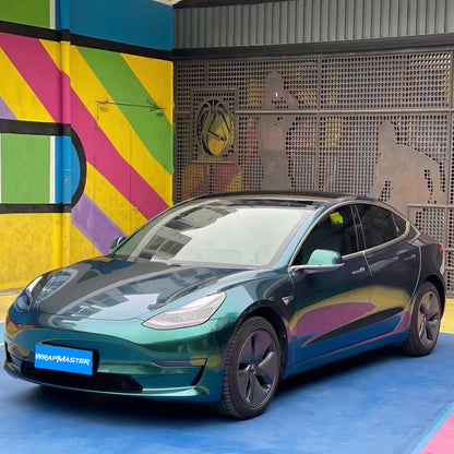 Gloss Metallic Royal Green Vehicle Wrap Vinyl (PET Liner)