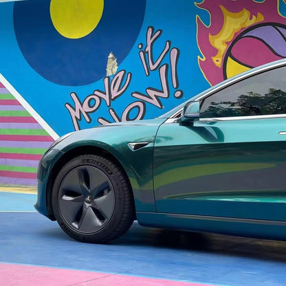 Gloss Metallic Royal Green Vehicle Wrap Vinyl (PET Liner)