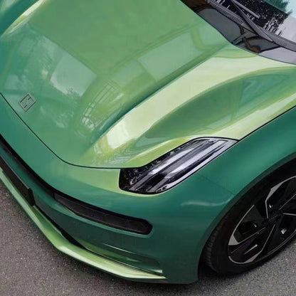 True Gloss Metallic Rainbow Green Vehicle Vinyl Wrap (PET Liner)