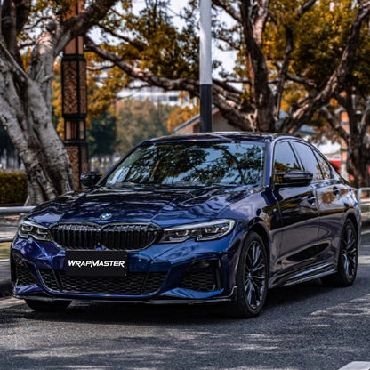 Gloss Metallic BMW Blue Vehicle Wrap (PET Liner)