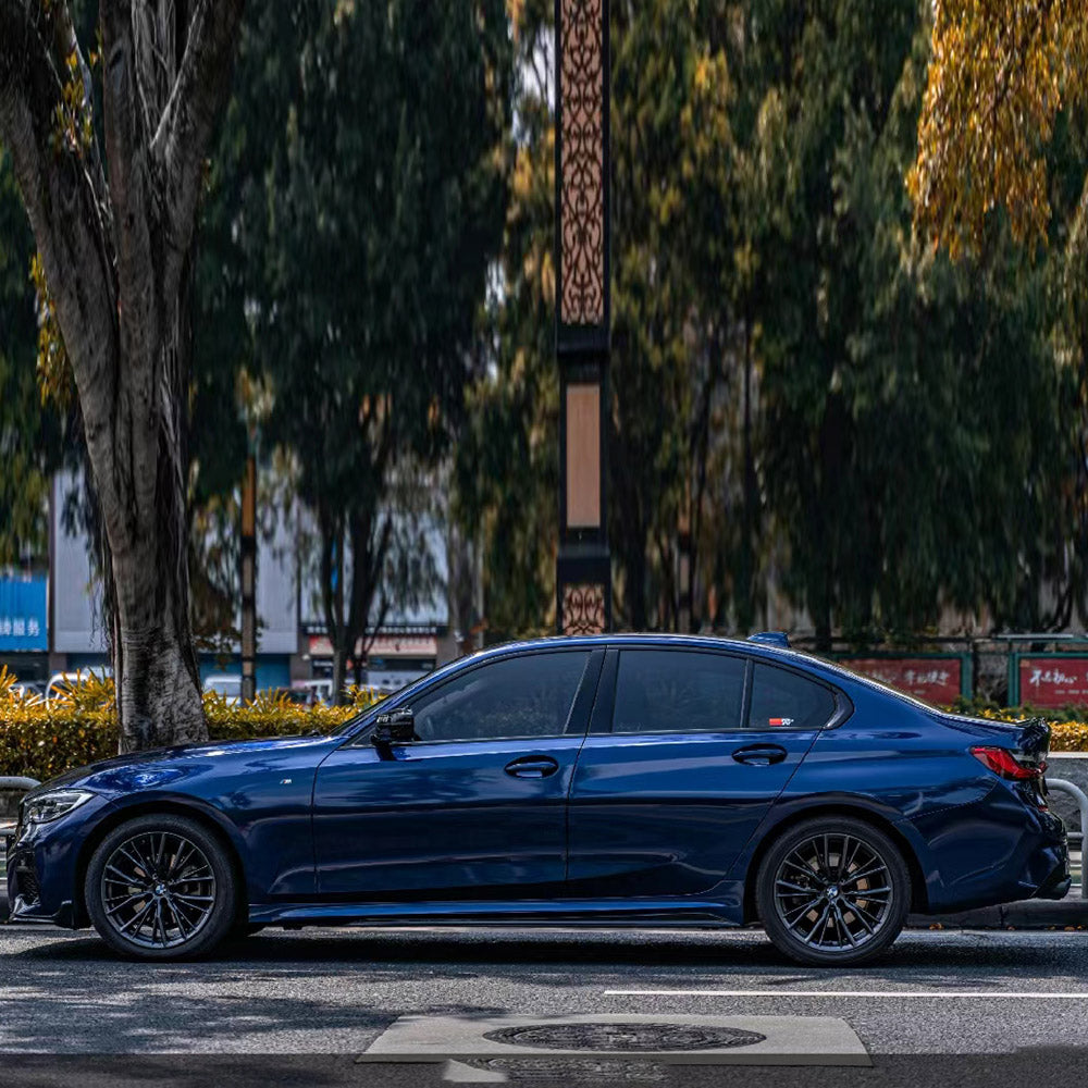 Gloss Metallic BMW Blue Vehicle Wrap (PET Liner)