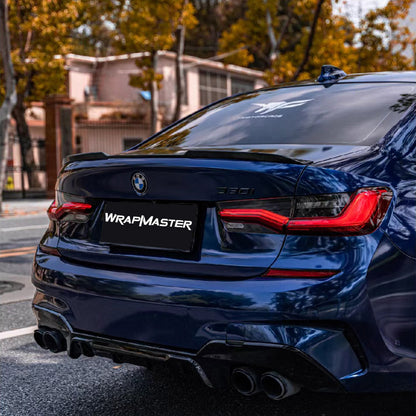 Gloss Metallic BMW Blue Vehicle Wrap (PET Liner)