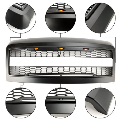 Ford F250 F350 2008-2010 Super Duty Front Bumper Grille Grill w/Lights