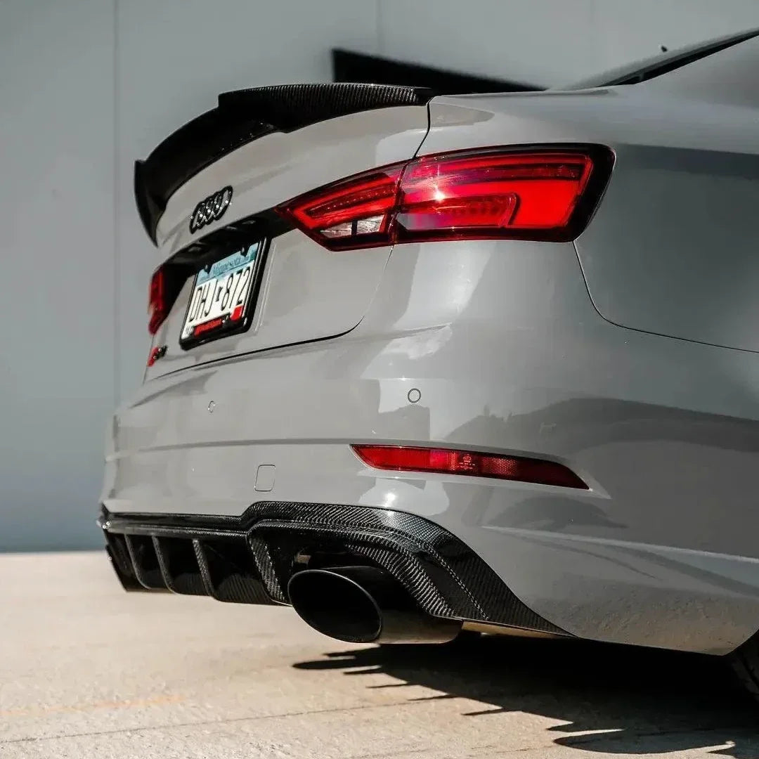 PSM Style High Kick Carbon Fiber Trunk Spoiler - Audi RS3/S3/A3 8V