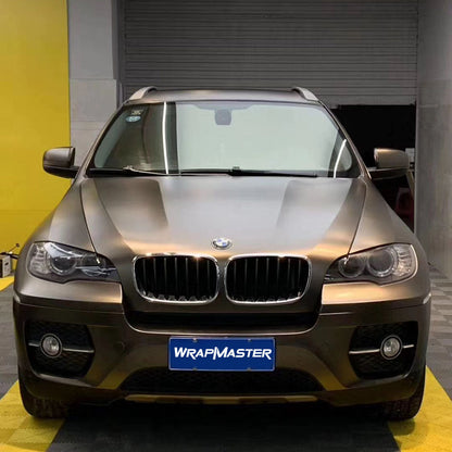 Ultral Matte Metal Coffee Brown Vinyl Wrap Colors (PET Liner)