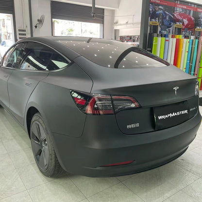 Matte Metallic Black Vinyl Wrap (PET Liner)