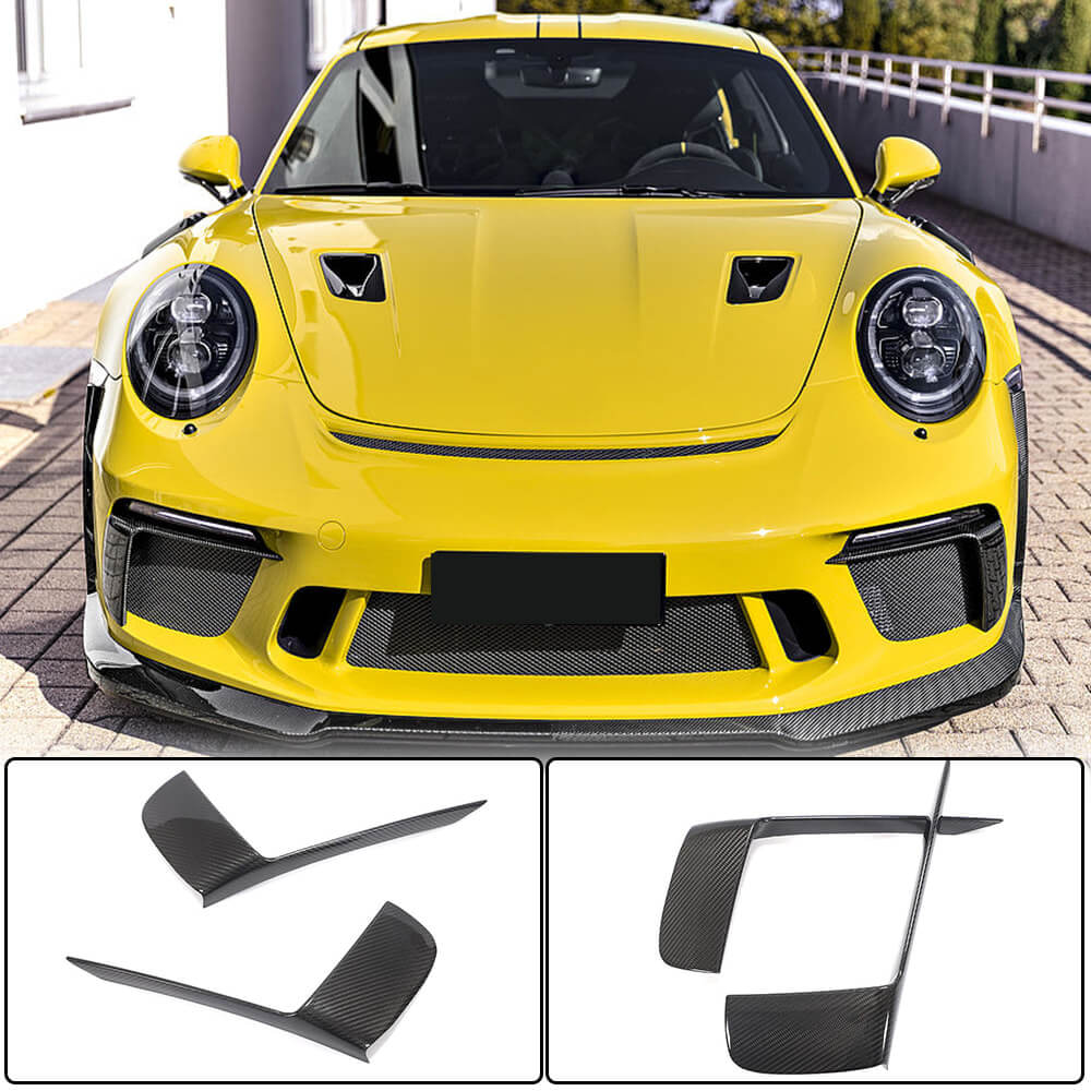 Porsche 911 991 991.2 GT3 RS Coupe 2017-2019 Fog Light Covers Dry Carbon Fiber