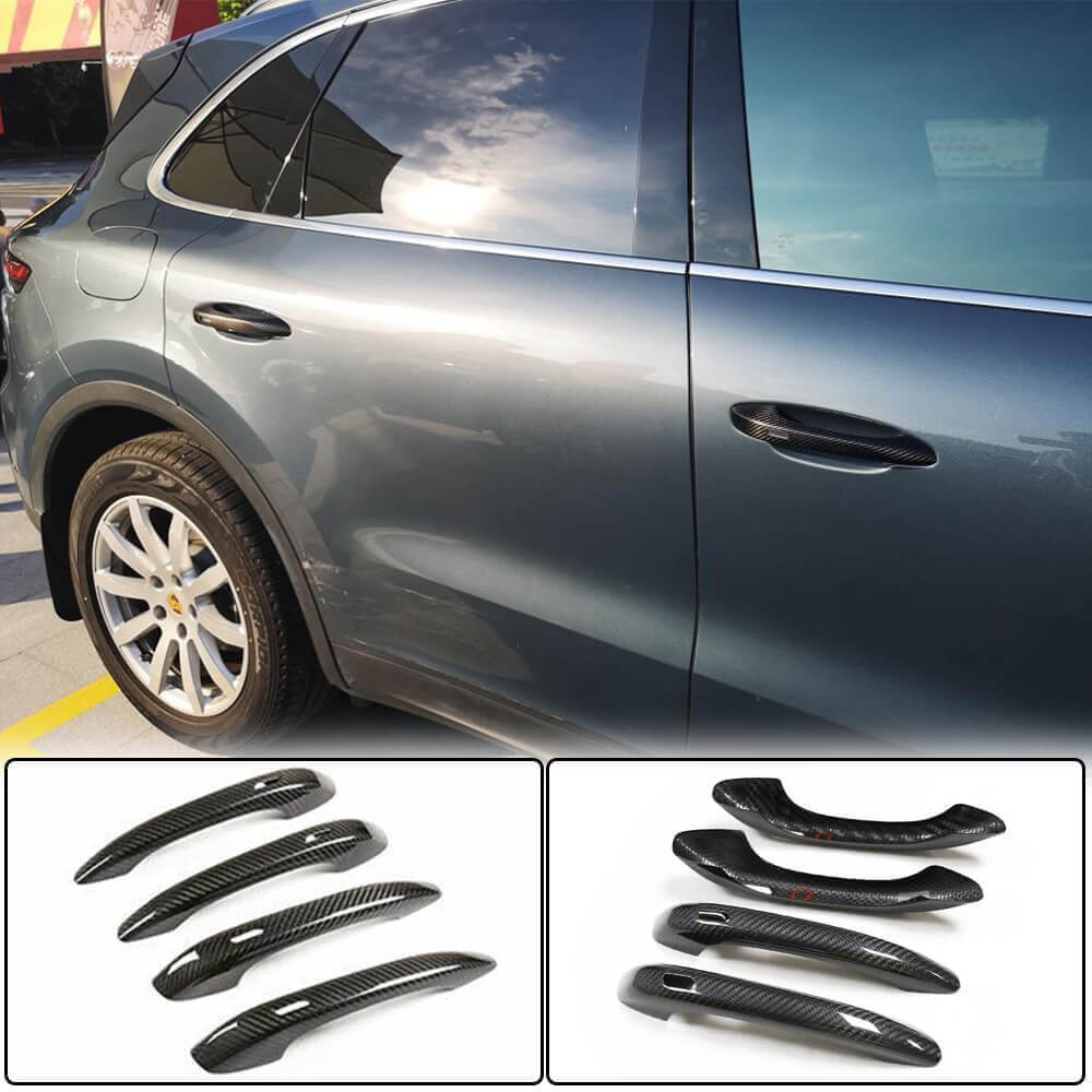 Porsche Cayenne 2018-2021 Door Handle Cover Dry Carbon Fiber