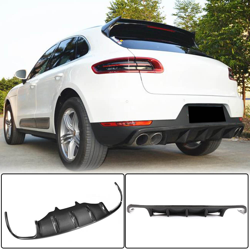 Porsche Macan 2014-2020 Rear Bumper Diffuser Carbon Fiber