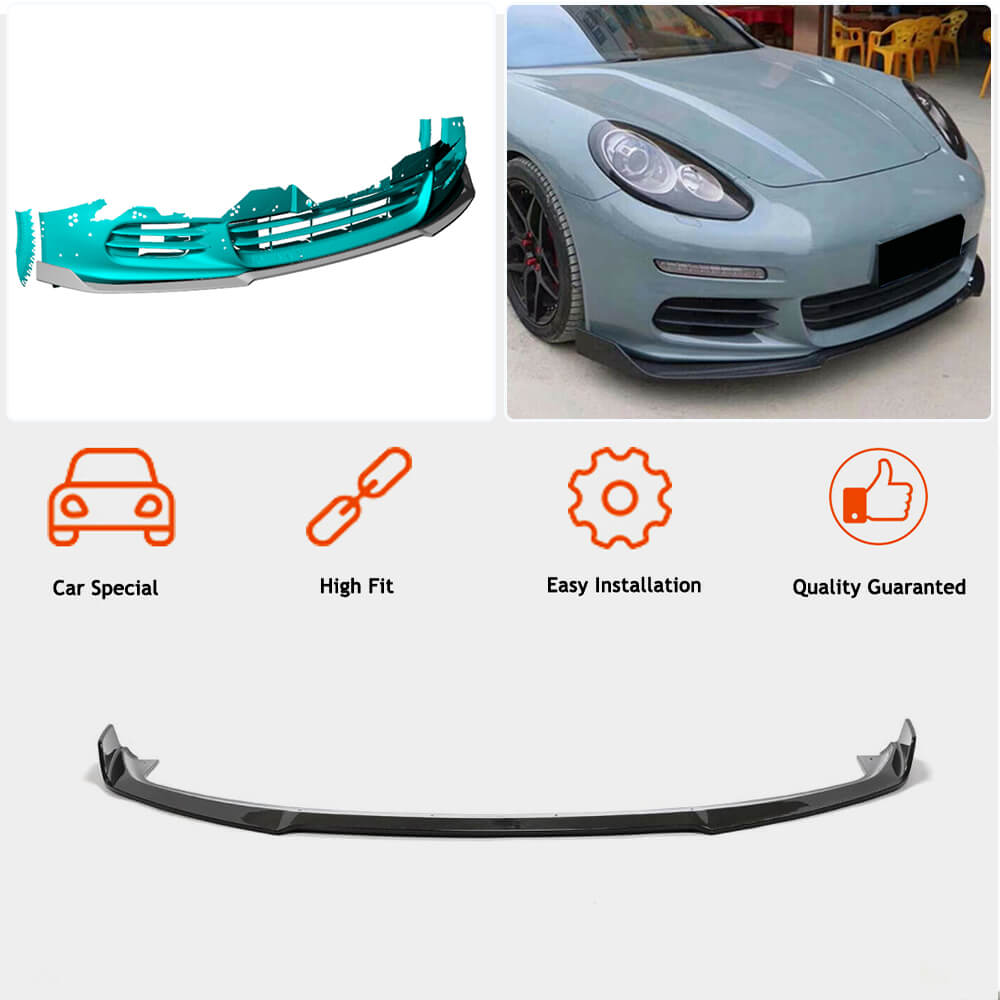 Porsche Panamera 970 Facelift 2014-2016 Front Bumper Lip Carbon Fiber