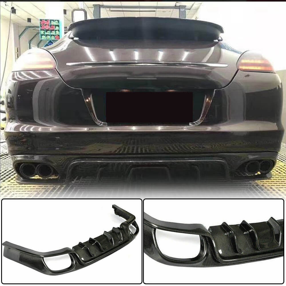 Porsche Panamera 970 Pre-facelift 2010-2013 Rear Bumper Diffuser Carbon Fiber