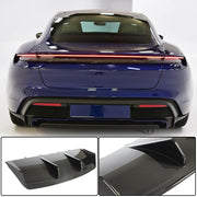 Porsche Taycan 9J1 Turbo S 2019-2021 Rear Bumper Diffuser Dry Carbon Fiber
