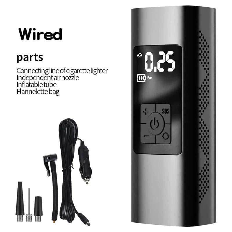 Portable Tire Inflator, 150 PSI, Wireless or Wired