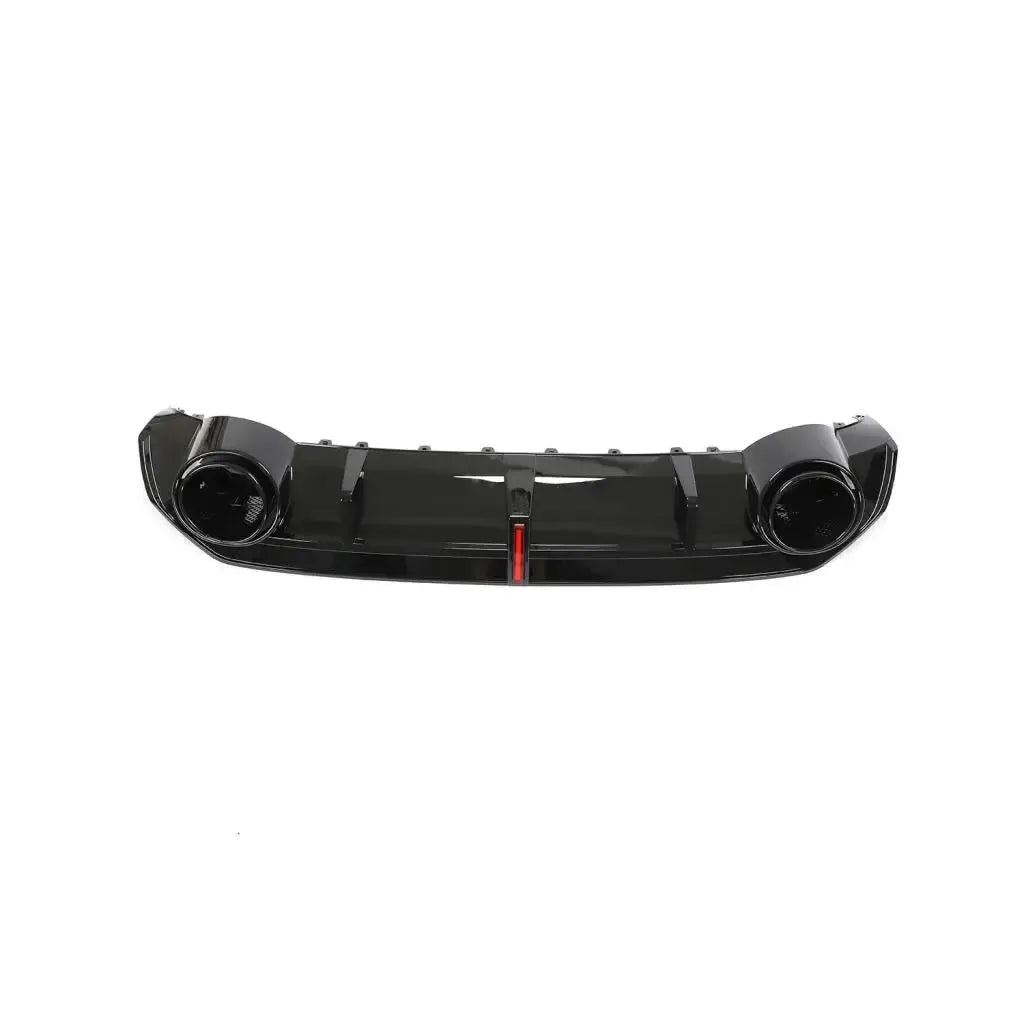 RS3 Style Gloss Black Rear Diffuser with Exhaust Tip - Audi S3 / A3